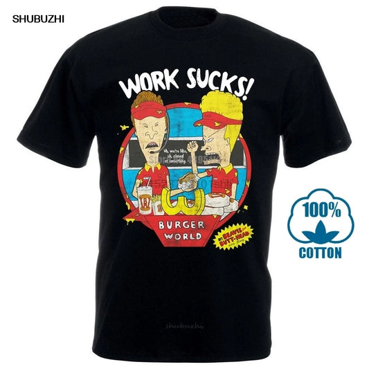 Men Funny T Shirt Women Cool Tshirt Work Sucks